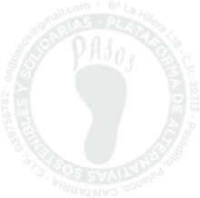 Sello de ONG Pasos, plataforma de alternativas sostenibles y solidarias